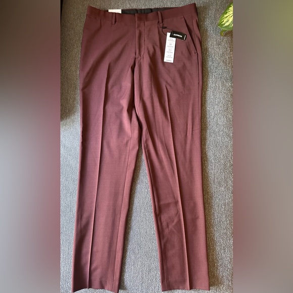 Express Other - Express Mens Extra Slim Fit Dress Pant Size 34 Waist Mauve Suit pant